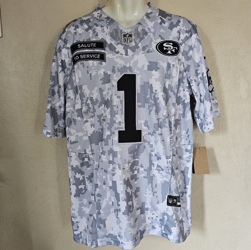 San Fransisco 49ers DEEBO SAMUEL SR #1 Salute To Service Camo Jersey NEW w/ TAGS